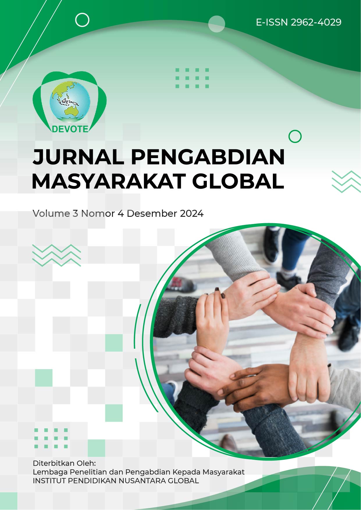 					View Vol. 3 No. 4 (2024): Devote : Jurnal Pengabdian Masyarakat Global, Desember 2024
				