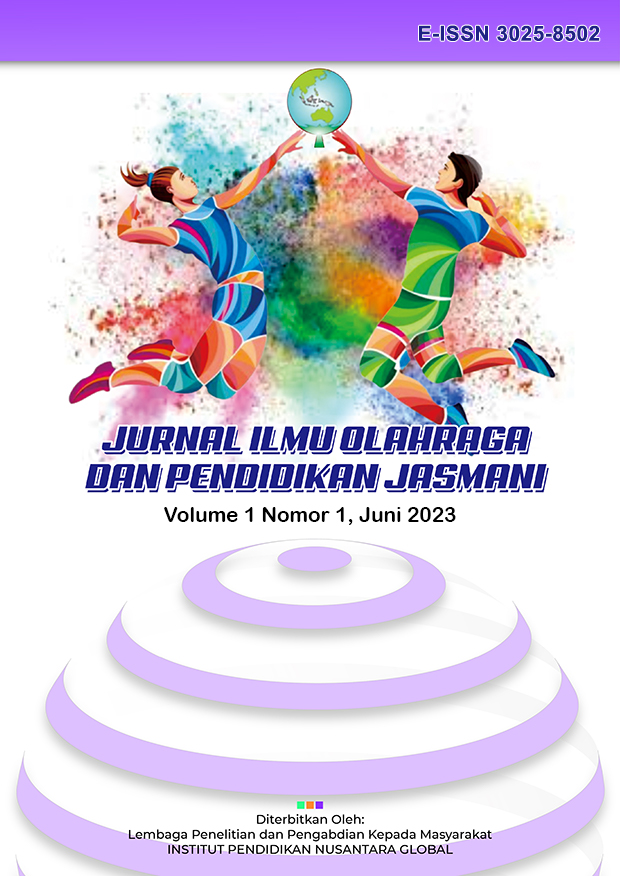 					View Vol. 1 No. 1 (2023): Jurnal Ilmu Olahraga dan Pendidikan Jasmani, Juni 2023
				